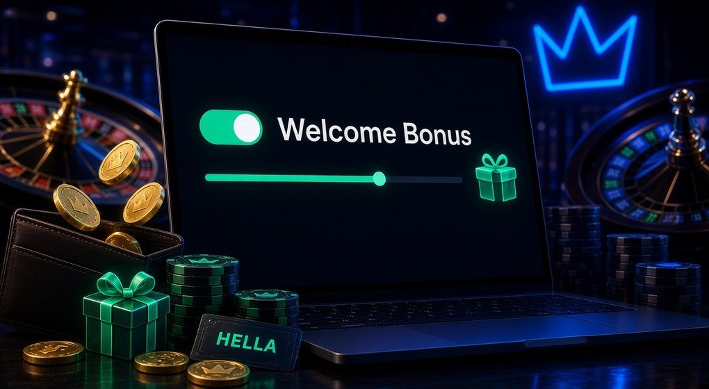 Deposit cashier with a welcome bonus toggle and promo gift