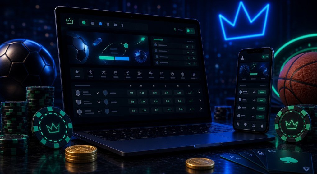 Rainbet sportsbook dashboard on laptop and phone with live odds