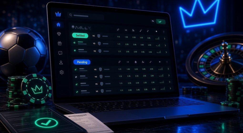 Sportsbook bet history and settlement rules on a Rainbet dashboard